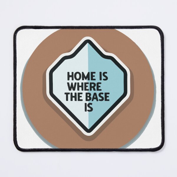 Item preview, Home is Where the Base Is - Minimalist Softball Icon designed and sold by NiftyWrx.
