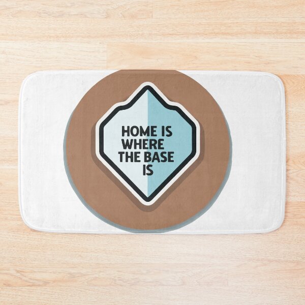 Item preview, Home is Where the Base Is - Minimalist Softball Icon designed and sold by NiftyWrx.