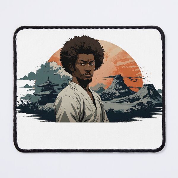 Item preview, art of the samurai afro in the mountain designed and sold by Facilita.