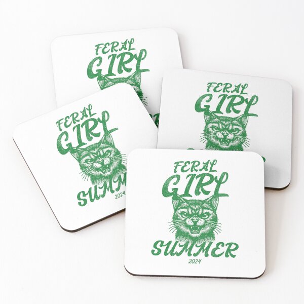 Item preview, Feral Girl Summer Cat Green designed and sold by KloverDesigns.