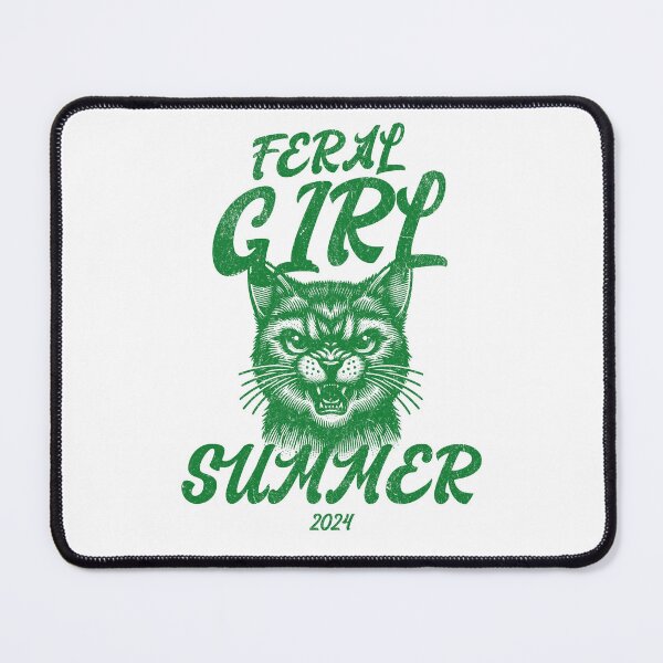Item preview, Feral Girl Summer Cat Green designed and sold by KloverDesigns.