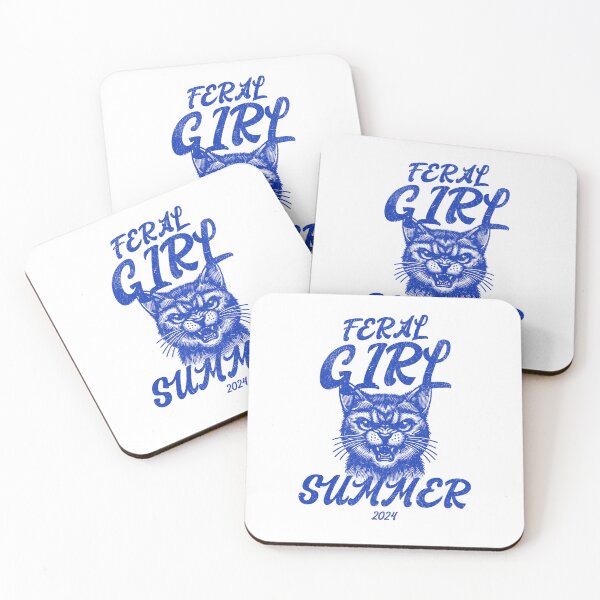 Item preview, Feral Summer Girl Cat Blue designed and sold by KloverDesigns.