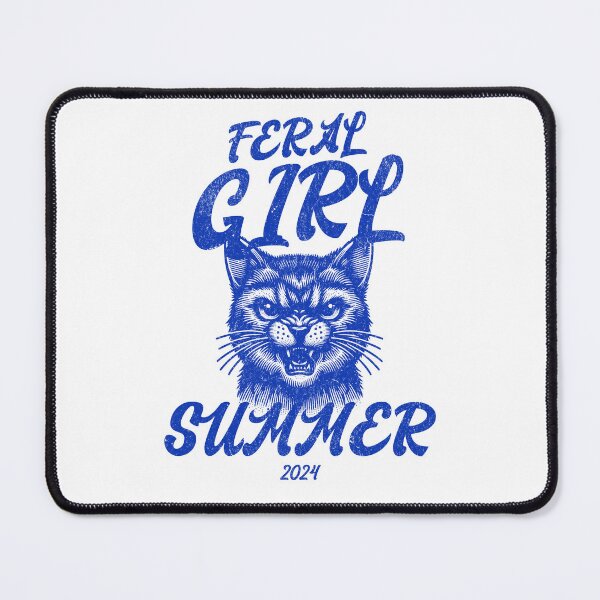 Item preview, Feral Summer Girl Cat Blue designed and sold by KloverDesigns.