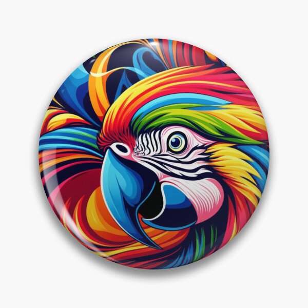 Item preview, Colorful Macaw Optical Illusion designed and sold by ArtemisDesignAI.