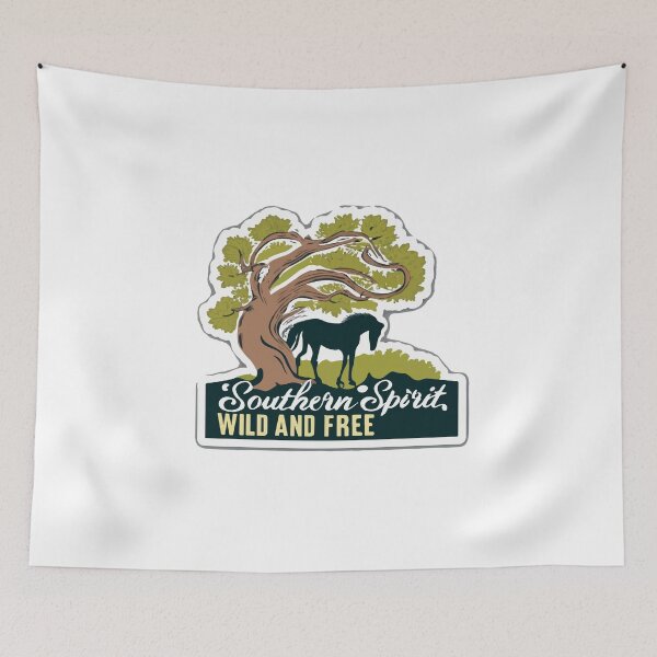 Item preview, Southern Spirit Wild and Free Horse Sketch designed and sold by NiftyWrx.