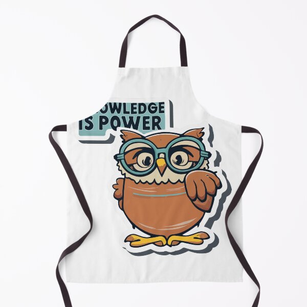 Item preview, Friendly Owl Cartoon - Knowledge is Power Design designed and sold by NiftyWrx.