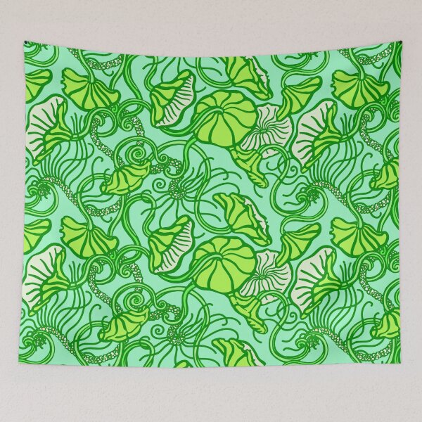 Item preview, Macroalgae Repeating Patterns: Mermaid's wine glass, green designed and sold by Chrysasaur.