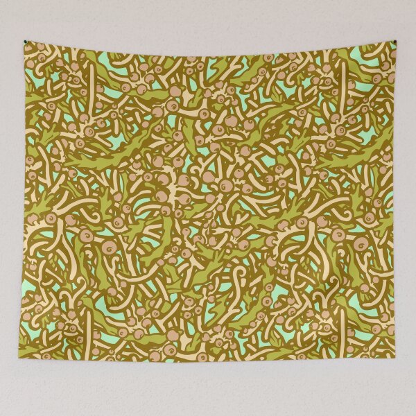Item preview, Macroalgae Repeating Patterns: Sargassum, brown designed and sold by Chrysasaur.