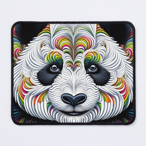 Item preview, Colorful optical illusion panda designed and sold by ArtemisDesignAI.