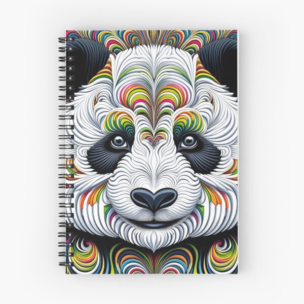 Item preview, Colorful optical illusion panda designed and sold by ArtemisDesignAI.