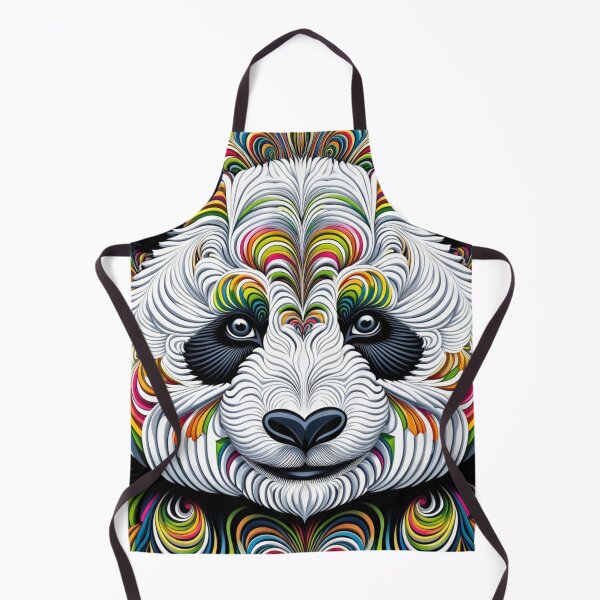Item preview, Colorful optical illusion panda designed and sold by ArtemisDesignAI.