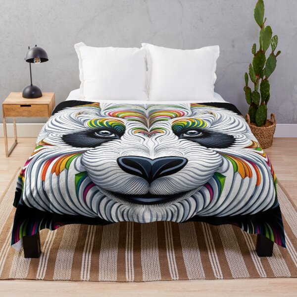 Item preview, Colorful optical illusion panda designed and sold by ArtemisDesignAI.