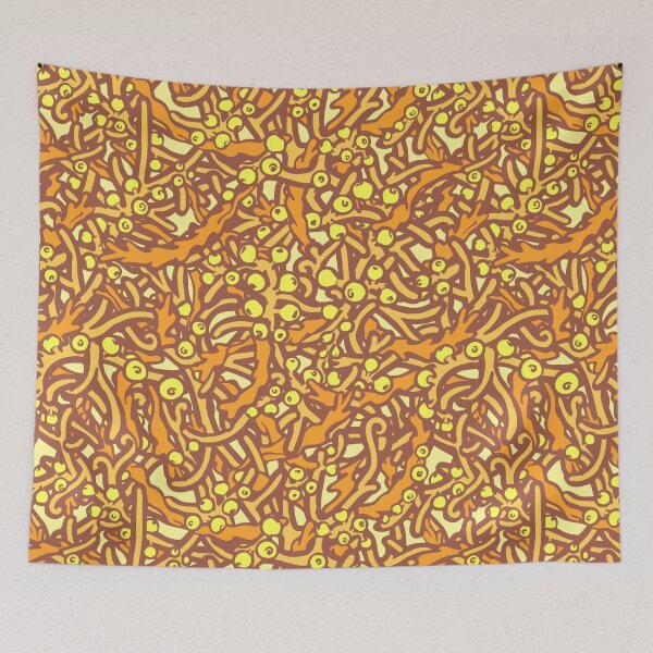 Item preview, Macroalgae Repeating Patterns: Sargassum, orange designed and sold by Chrysasaur.
