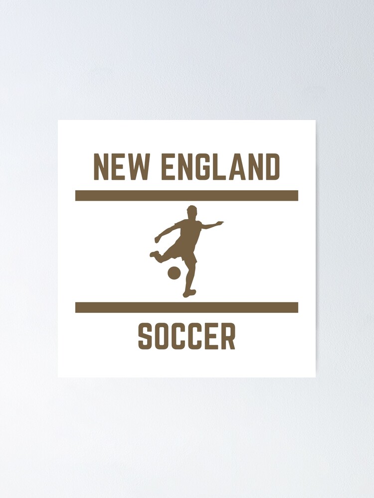 Thumbnail 1 of 3, Poster, Gold Color New England Soccer designed and sold by IssaraStudio.