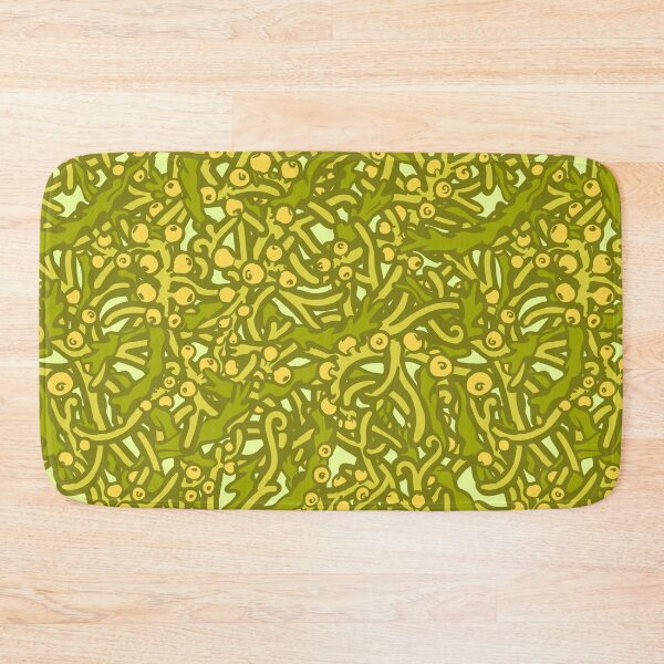 Item preview, Macroalgae Repeating Patterns: Sargassum, olive green designed and sold by Chrysasaur.