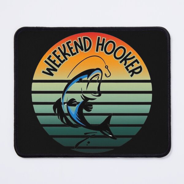 Item preview, Weekend Hooker Funny Fishing Sunset Retro designed and sold by Vicky021.