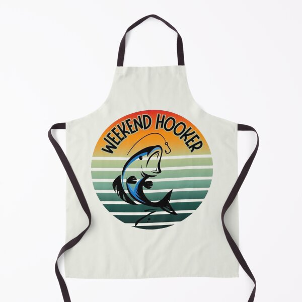 Item preview, Weekend Hooker Funny Fishing Sunset Retro designed and sold by Vicky021.