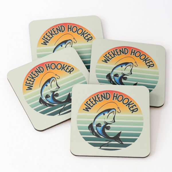 Item preview, Weekend Hooker Funny Fishing Sunset Retro designed and sold by Vicky021.