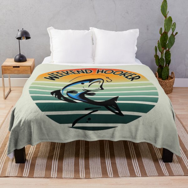 Item preview, Weekend Hooker Funny Fishing Sunset Retro designed and sold by Vicky021.