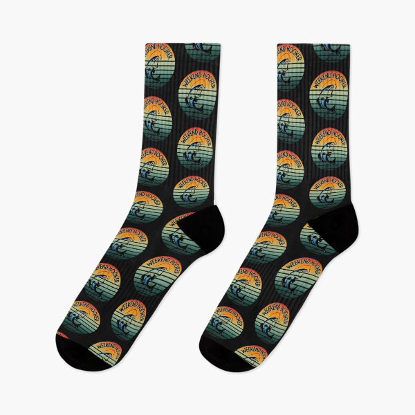Item preview, Weekend Hooker Funny Fishing Sunset Retro designed and sold by Vicky021.