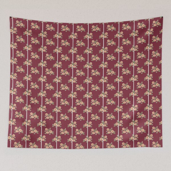 Item preview, Peach Floral Stripe designed and sold by Jessa Moon.