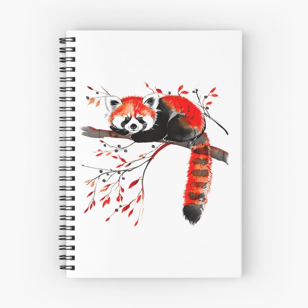 Item preview, Red panda with Flowers designed and sold by xiao xuans.