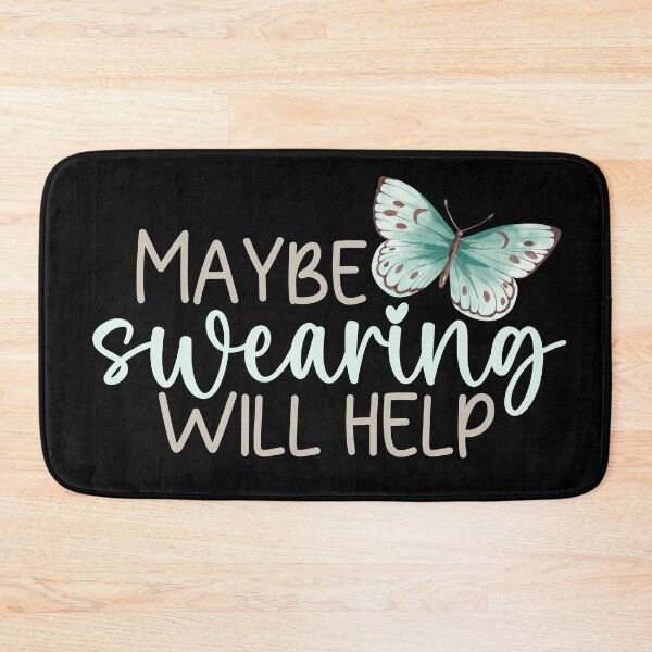 Item preview, Maybe swearing will help - watercolor butterfly designed and sold by EvergreenWhimsy.