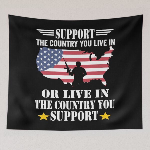 Item preview, Support the Country You Live In or Live In Where You Support designed and sold by BOUCHERIT amine.