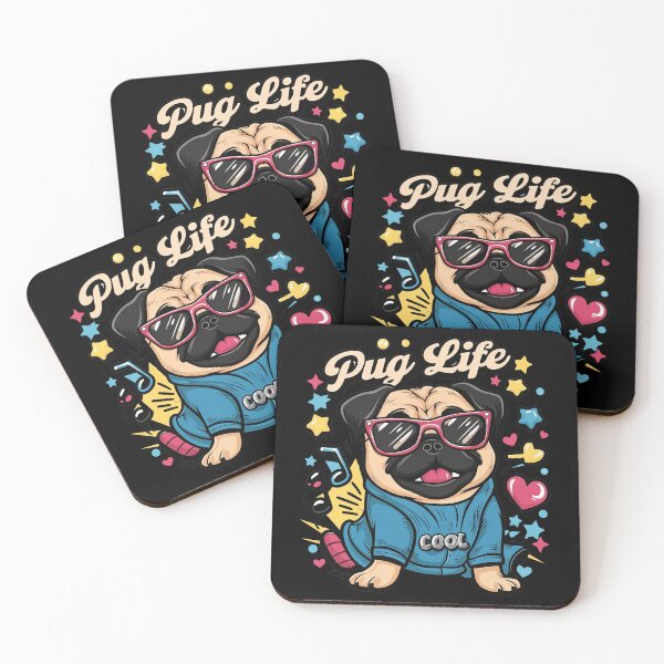 Item preview, Cute Cool Pug Life Colorful T-Shirt  designed and sold by Witty Shirts.