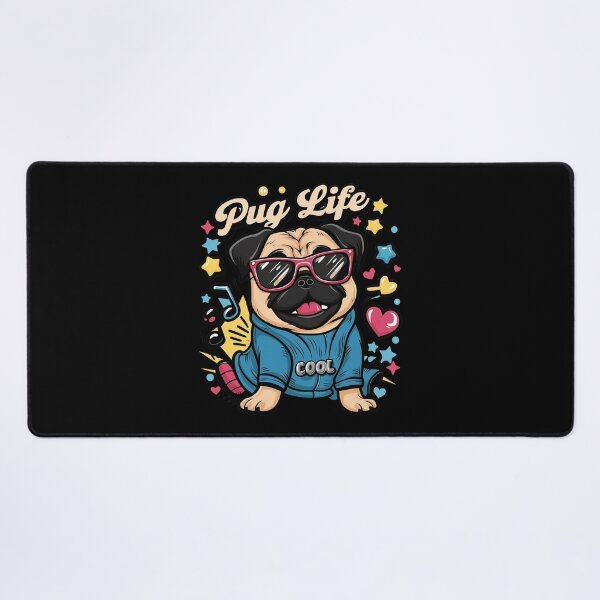 Item preview, Cute Cool Pug Life Colorful T-Shirt  designed and sold by Witty Shirts.