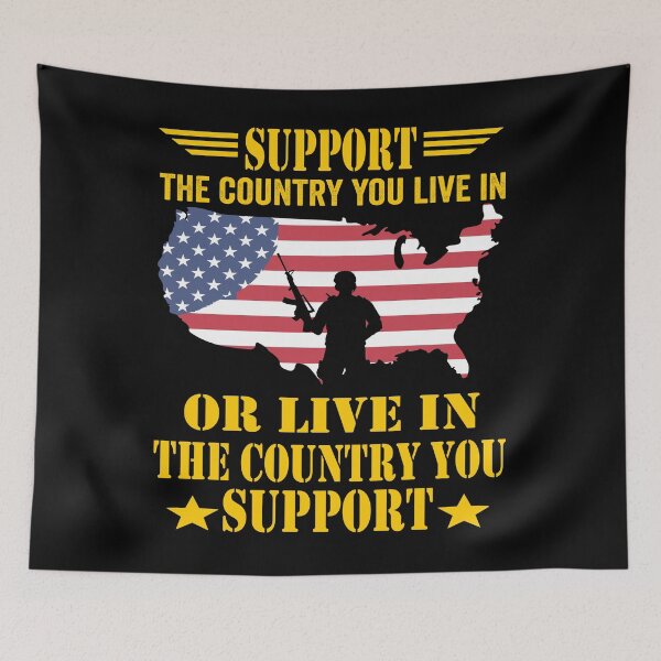 Item preview, Support the Country You Live In or Live In Where You Support designed and sold by BOUCHERIT amine.