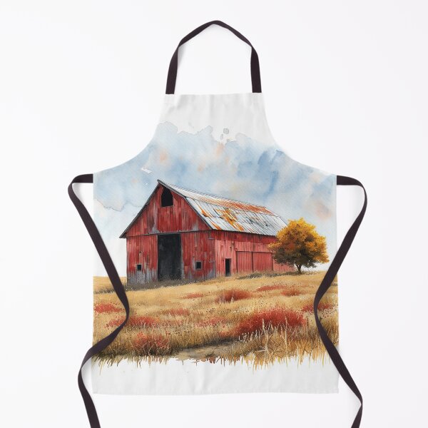 Item preview, Rustic Red Barn in Lush Grassy Field designed and sold by Mr-whiteBG.