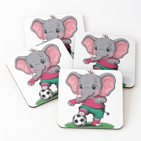 Item preview, Cute Baby Elephant Playing Football designed and sold by likbatonboot.