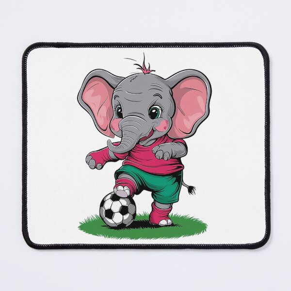 Item preview, Cute Baby Elephant Playing Football designed and sold by likbatonboot.