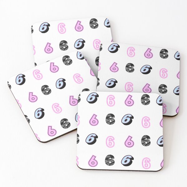 Item preview, pack of stickers, number six, different illustrations designed and sold by Numbers-Art.