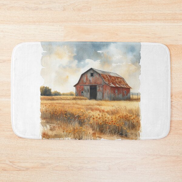 Item preview, Charming Red Barn in Lush Grassy Field designed and sold by Mr-whiteBG.