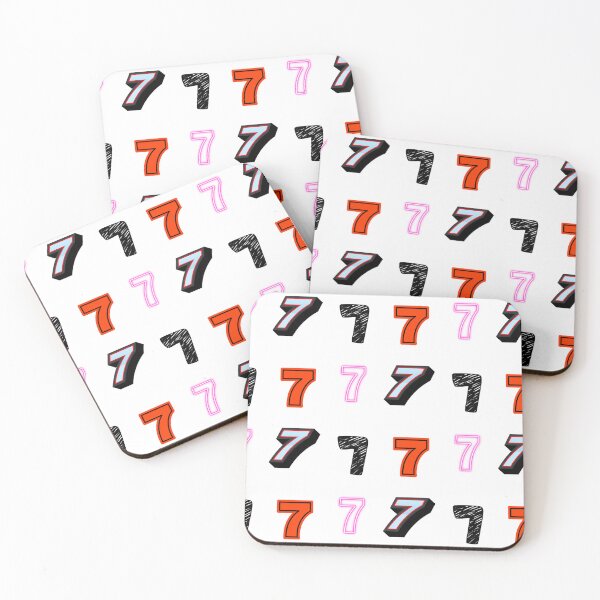 Item preview, pack of stickers, number seven, different illustrations designed and sold by Numbers-Art.