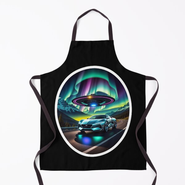 Item preview, Futuristic Car With A Ufo And The Northern Lights designed and sold by TheArtOfPat.