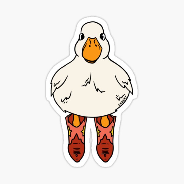 Cowboy Duckie Sticker