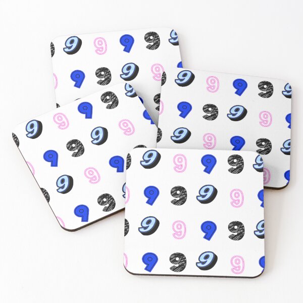 Item preview, pack of stickers, number nine, different illustrations designed and sold by Numbers-Art.