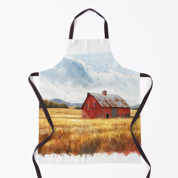 Item preview, Rustic Red Barn in Grassy Field designed and sold by Mr-whiteBG.