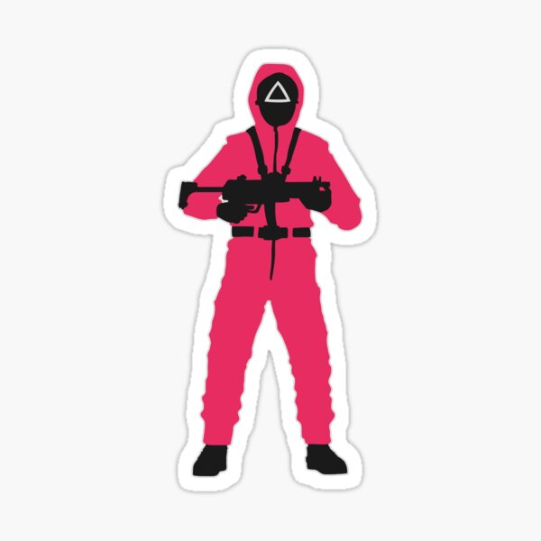 Item preview, squid game, NETFLIX, masked soldier designed and sold by 4gottenlore.