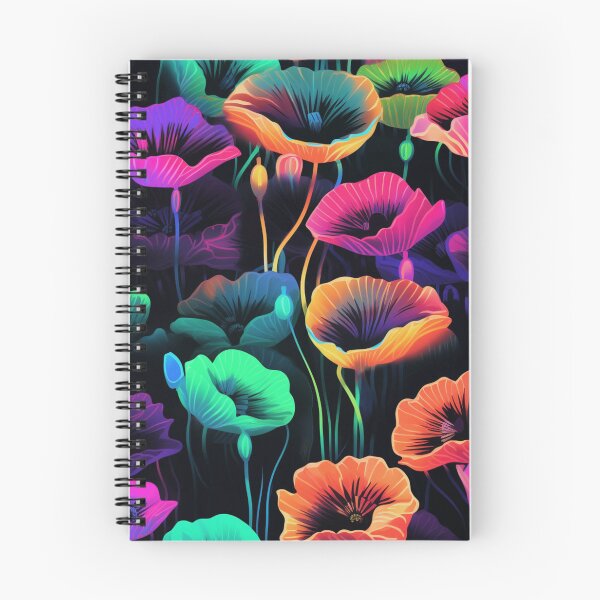 Item preview, Neon Poppies: Vibrant Floral Art designed and sold by SBD-Shop.