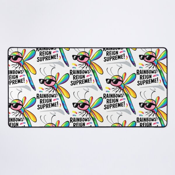 Item preview, Rainbow Reigns Supreme: A Stylish Dragonfly with Pride Sunglasses designed and sold by SplashTastic.