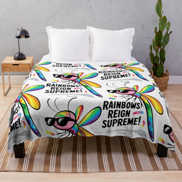 Item preview, Rainbow Reigns Supreme: A Stylish Dragonfly with Pride Sunglasses designed and sold by SplashTastic.