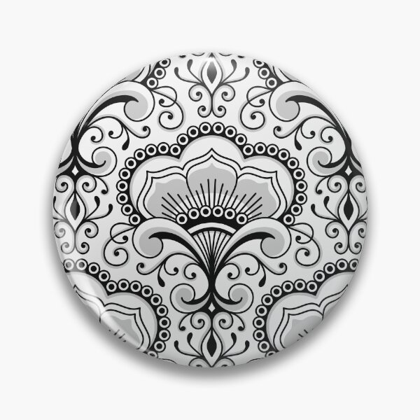 Item preview, 3158 A - floral ornaments / decorative lace, black and white designed and sold by RouCouCou.