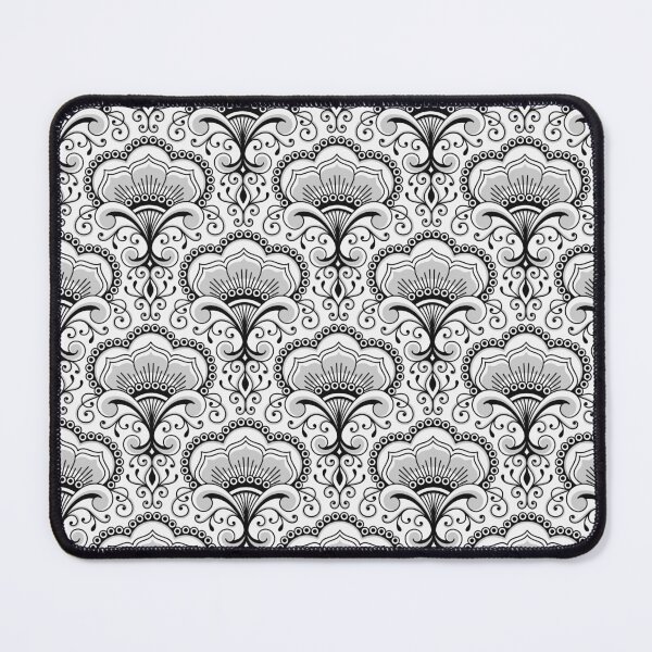 Item preview, 3158 A - floral ornaments / decorative lace, black and white designed and sold by RouCouCou.