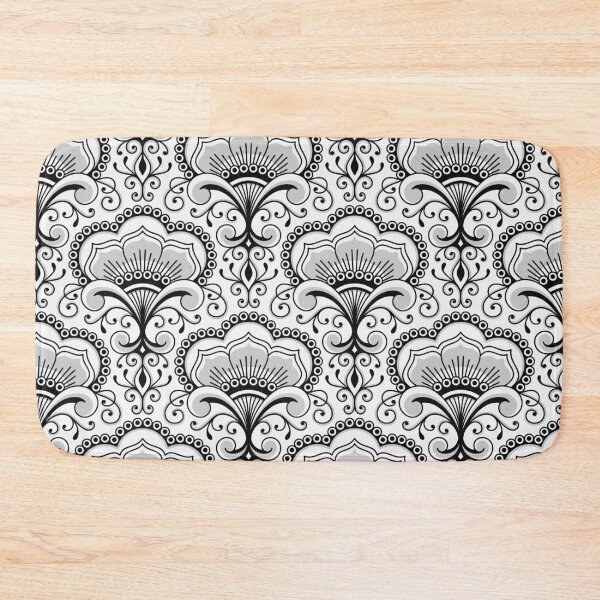 Item preview, 3158 A - floral ornaments / decorative lace, black and white designed and sold by RouCouCou.