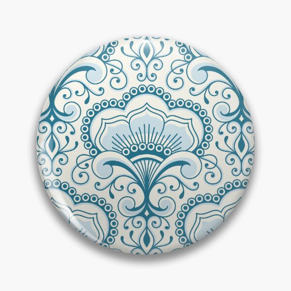Item preview, 3158 B - floral ornaments / decorative lace, blue and white designed and sold by RouCouCou.