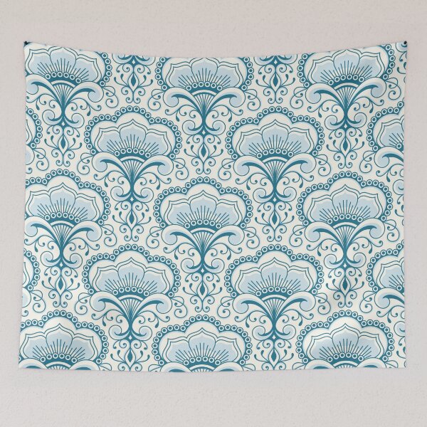 Item preview, 3158 B - floral ornaments / decorative lace, blue and white designed and sold by RouCouCou.